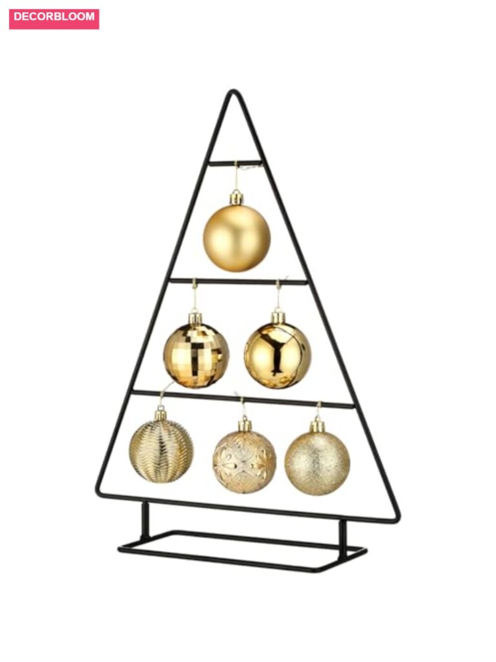 16 Inch Metal Christmas Tree Ornament Display Stand Holds 3 Levels